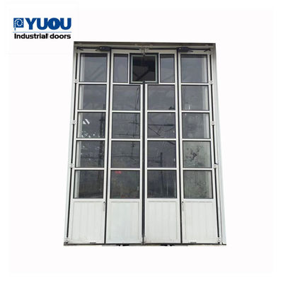 Small Industrial Sliding Folding Doors Insulated Bifold Doors Aluminum 57mm Four Fold