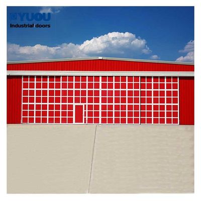 Large Industrial Hangar Doors 380V Electric Army 100m Width 23DB Soundproof