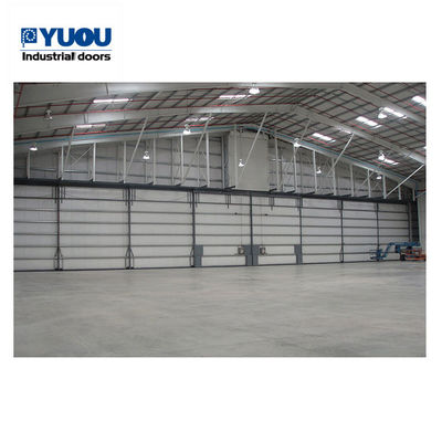 Large Industrial Hangar Doors 380V Electric Army 100m Width 23DB Soundproof